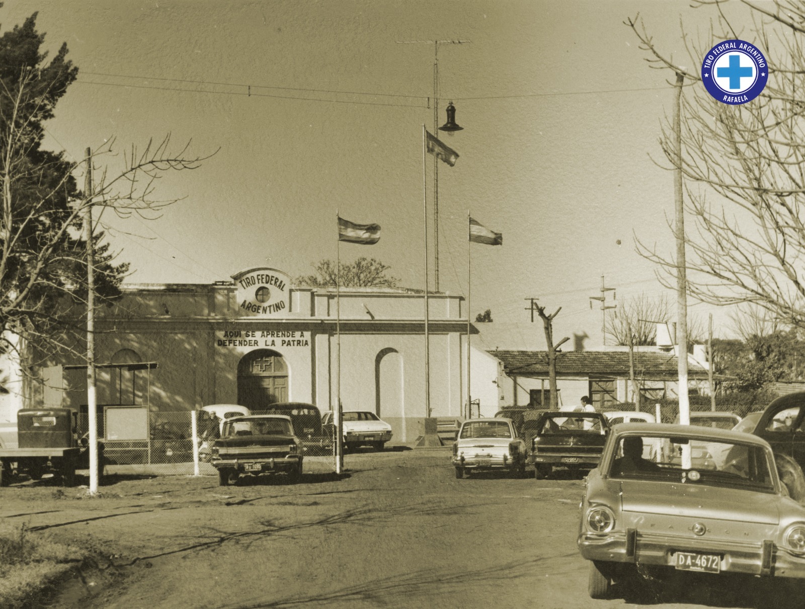 Edificio del Tiro Federal Argentino de Rafaela en Av. Aristóbulo del Valle, circa 1970